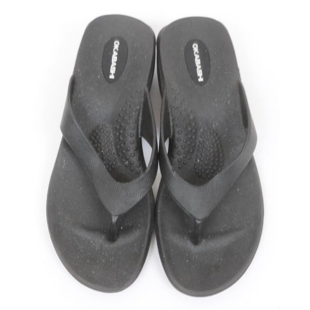 OKABASHI Women's Splash Flip Flops Sandals Made in USA Vegan Women's 6.5-7.5 (M)